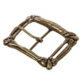thumbnail image 2 of 1 3/4" (45 mm) Hammered Western Engraving Center Bar Curved Bone Belt Buckle, 2 of 2