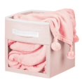 thumbnail image 5 of mDesign Fabric Nursery Storage Cube with Front Window, 6 Pack - Light Pink/White, 5 of 9