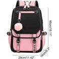 thumbnail image 2 of Mochila Escolar para Niñas con Puerto de Carga USB TUNC Black Pink, 2 of 5