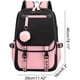 thumbnail image 5 of Ryggsäck för tonårsflickor Middle School Students Bokväska Outdoor Daypack med USB laddningsport Svart Rosa, 5 of 5