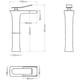 thumbnail image 2 of Grifo de cascada alto para grifo mezclador de baño grifo de lavabo frío y caliente diseño moderno blanco, 2 of 5