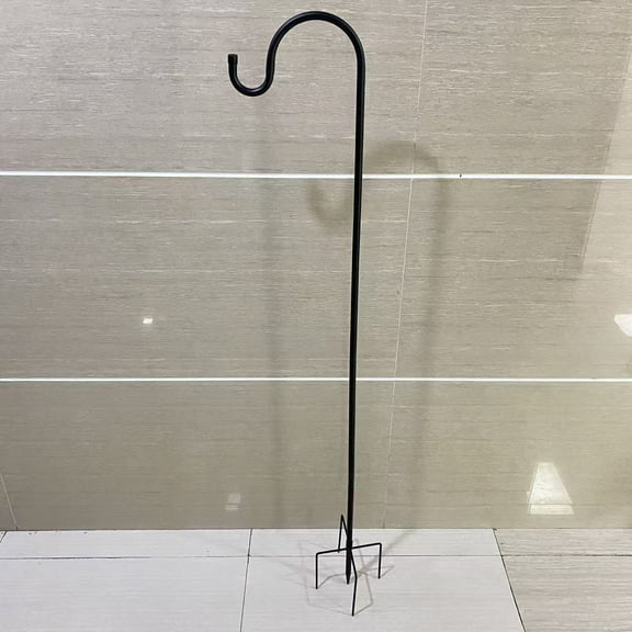 papaichton Metal poles , 45 INCH Heavy Duty Shepherds Hooks for Outdoor with 5 Prong Base, Adjustable Stand Hanger for Garden Plant, Hummingbird Feeder, Lantern