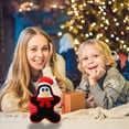 thumbnail image 5 of Harliver Christmas Plush Interactive Dog Squeaky Toys, Pet Chew Toys Chew Training Toys, Xmas Gift for Small Medium Large Pet included Santa Claus Penguin Snowman （Black Penguin）, 5 of 6