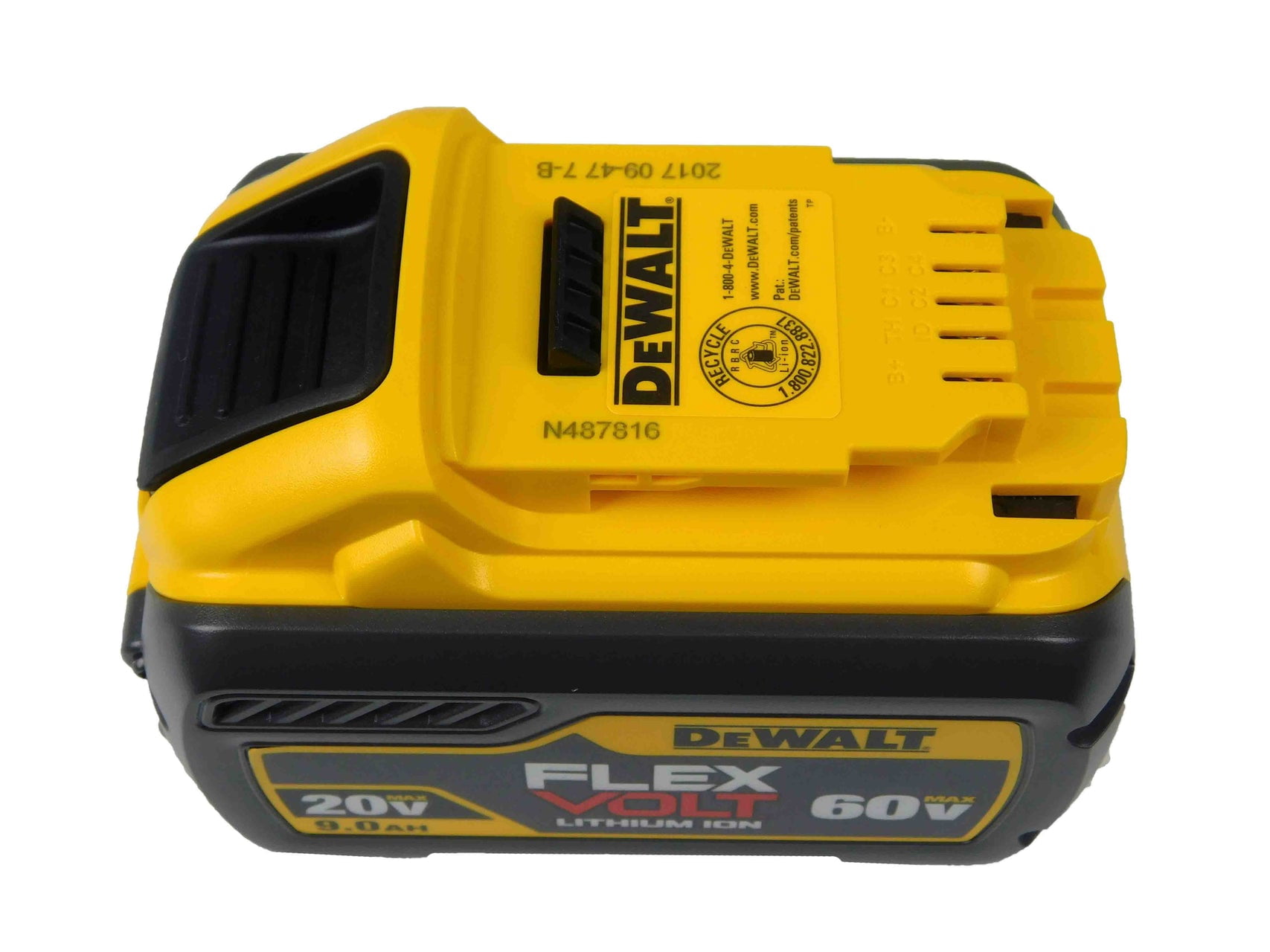 DEWALT FLEXVOLT 20V/60V MAX 9.0Ah Lithium-Ion Battery Pack with Fuel Gauge (DCB609) – 180Wh, Extended Runtime, Fast Charging