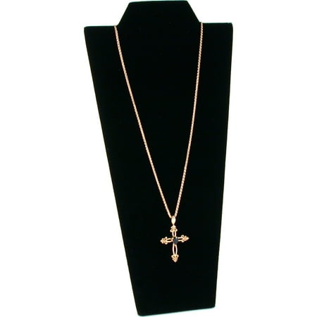 Black Velvet Chain Necklace Easel Display Jewelry Bust - Walmart.com