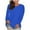 Blue, variant on Turilly Women's Fashion Solid Loose Long Sleeve T-Shirt Pullover Tops