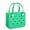 GREEN, variant on Kid Beach Bag Waterproof Summer Storage Basket Women Shopping Bag Picnic Rubber Jelly Tote Bag Kid Purses