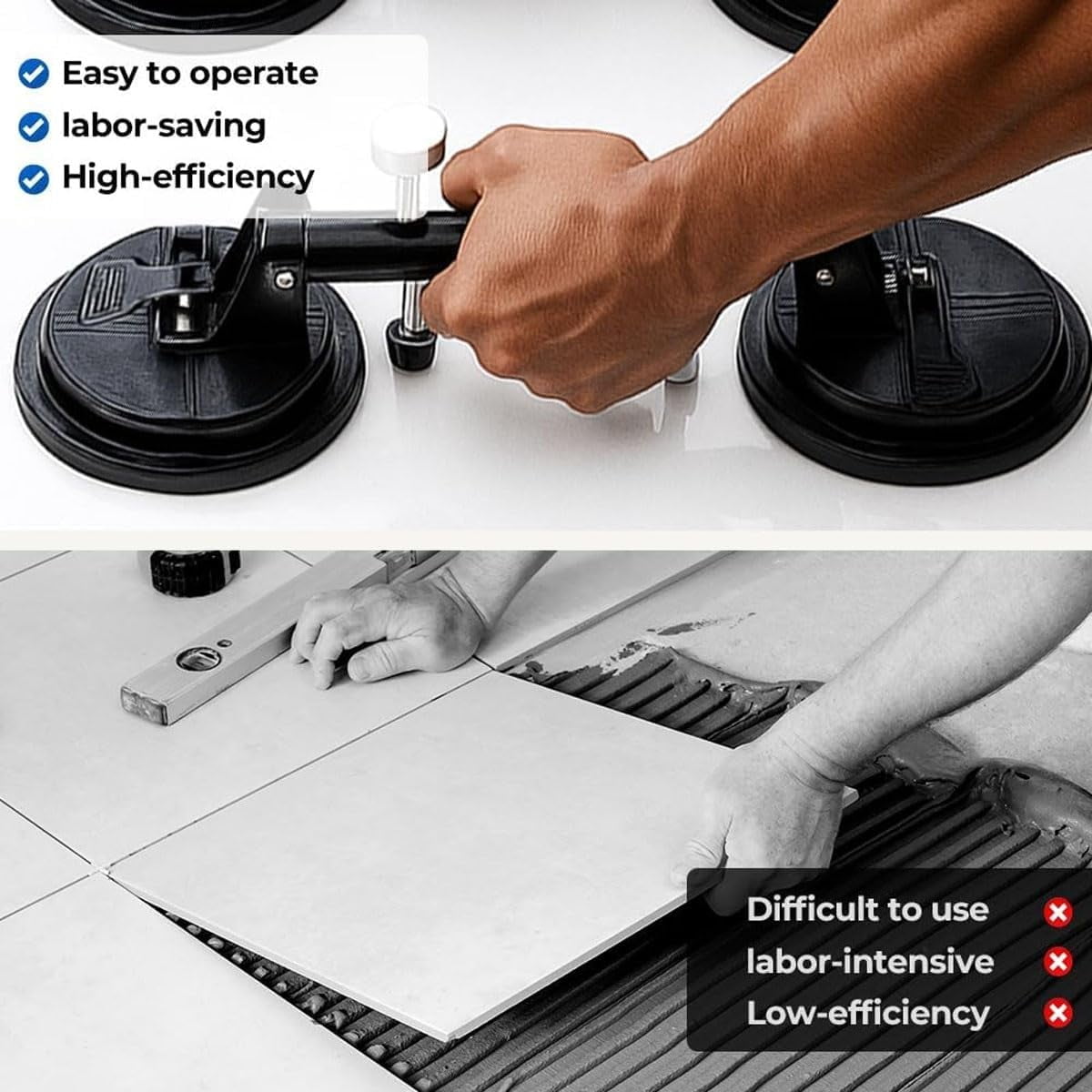 Countertop Alignment Clamps 2025 Upgraded Adjustable Granite Seam Setter Tools for Stone, Marble & Quartz Countertop Installation, Seamless Seam Setter with Heavy Duty Suction Cups