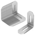 thumbnail image 4 of Soporte en L ranurado de 16 Uds. Soporte de esquina de acero inoxidable de 2 pulgadas soporte de ángulo recto para muebles de mesa, 4 of 4
