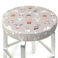 thumbnail image 3 of Logiee Various Rabbits Print Stool Covers Round,Bar Stool Covers,Watedrproof Stool Slipcover with Elastic,Stool Cushion,Round Bar Stool Seat Covers for Bar Round Chair-12 inch, 3 of 7
