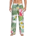 thumbnail image 1 of Balery Tropical Flamingo Pantalones de pijama para hombre, pijama ultraligero, pantalón de descanso-Small, 1 of 6