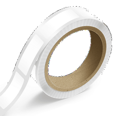 JAM Paper Standard Label Rolls, Rectangle, 1 1/4 x 3 1/2, White Glossy, 125 Labels/Roll