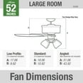 thumbnail image 2 of Hunter 52 inch Indoor Ceiling Fan with LED Lights - White Ceiling Fan with Pull Chain, For Bedroom or Living Room, Standard Mount, No Remote, 5 Blades, Includes Bulbs - Builder Plus 53236, Snow White, 2 of 12