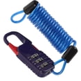 thumbnail image 1 of Miangastore Bike Cable Combination Lock Multi Zinc Alloy Steel Cable 1Pcs 5.11X0.79X0.79in, 1 of 9