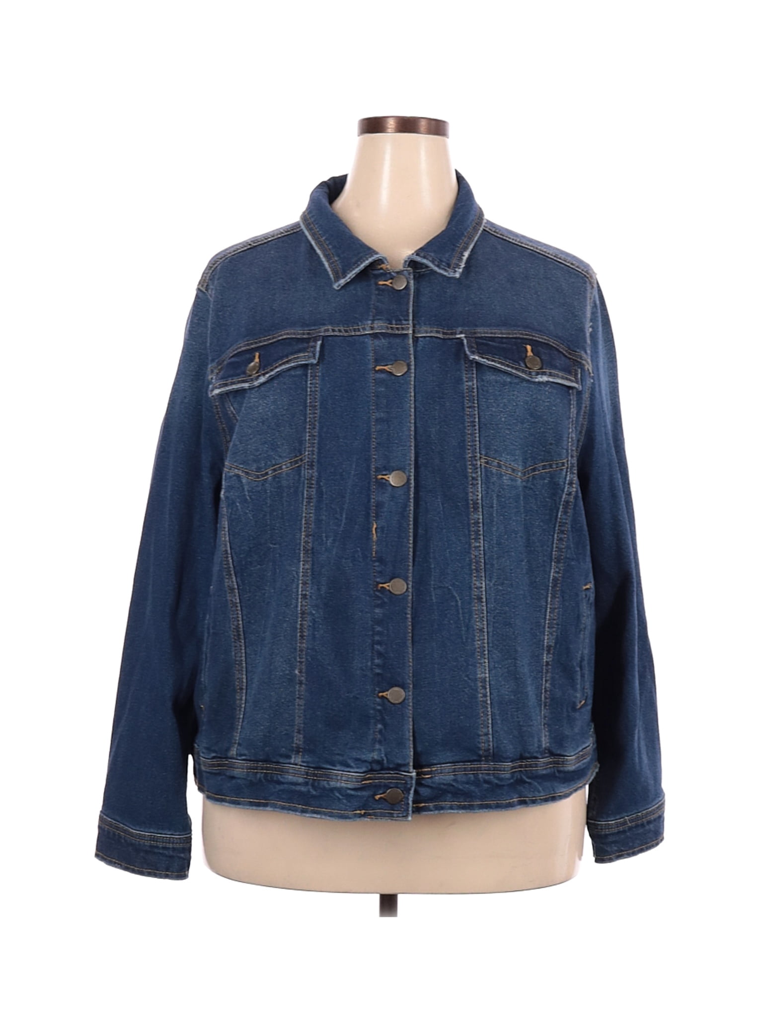 Size 3X Plus Denim Jacket - Walmart 
