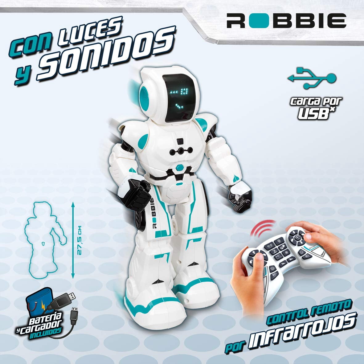 SilverLit Robbie White & Blue Xtrem Bots XT380831 - Walmart.com