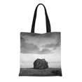 thumbnail image 1 of JSDART Sac en Toile Réutilisable Sac de Courses Noir Côte Belle Journée Longue Exposition de Plage et Sac de Mer Blanc, 1 of 1