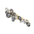thumbnail image 4 of Unique Bargains 1 Pc Rhinestones Butterfly French Barrette Hair Clips Hairdo Clip for Home Gray Black, 4 of 5