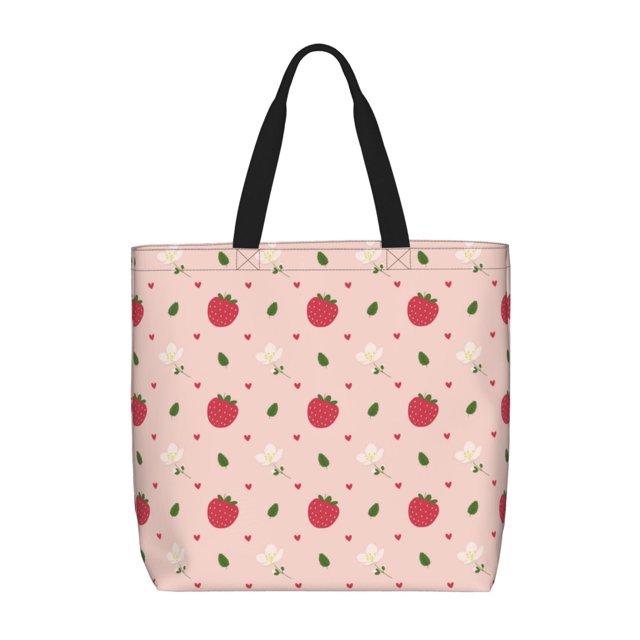 Balery Strawberry Bolsa de Mano para Mujeres con Cremallera, Bolsa de Gimnasio con Compartimentos, Bolsa para Laptop, Bolsa para Trabajo