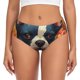 thumbnail image 1 of Fotbe Cute Colorful Flower French Bulldog Calzones Estampados para Mujer – Ropa Interior de Algodón, Cómoda, Suave y Elástica-Large, 1 of 6