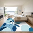 thumbnail image 3 of ODIKA 6'x9' Machine Washable Non-Slip Area Rug, Abstract Blue High Traffic Rug, Blue, 1099351, 3 of 7