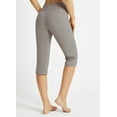 thumbnail image 3 of BALEAF Women's 17" Yoga Capri Pants Straight Wide Leg Petite Casual Capris Workout Crop Pants with Pockets Grey S, 3 of 6