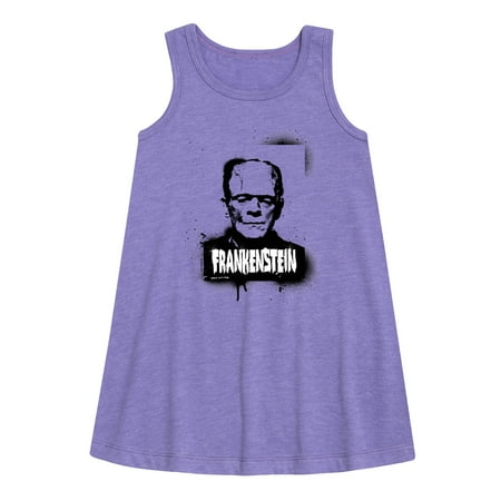 

Classic Monsters - Frankenstein - Spray Painted - Toddler and Youth Girls A-line Dress