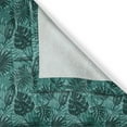 thumbnail image 3 of Hawaiian Kitchen Curtains, Exotic and Monochrome Style Jungle Leaves Clutter Nature Tones, Two Panels Drapes with Rod Pocket Room Decor, 55" X 45", Pale Teal Hunter Green, by Ambesonne, 3 of 3