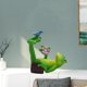 thumbnail image 3 of Figura de rana creativa, artesanía de ranas verdes, estatua para decoración de jardín de hadas, regalos Jugando a la rana, 3 of 9