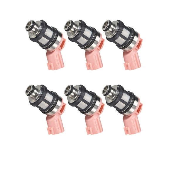 6PCS Fuel Injector Compatible with for 1996-2004 Nissan Frontier Pathfinder Quest Xterra QX4 3.3L Replacement for 166001800 166001801