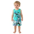 thumbnail image 3 of RTKFRFLM Boys Dinosaur Print Tank Top and Shorts Set Summer Lightweight Casual Outfit with Elastic Waist, 3 of 7