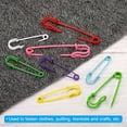 thumbnail image 5 of Uxcell Safety Pins 2.48 Inch Large Metal Sewing Pins Purple 50Pcs, 5 of 5