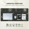 thumbnail image 4 of Vintage Moon Phases Extended Gaming Mouse Pad Large Desk Mat with Non-Slip Rubber Base and Stitched Edges,Keyboard Mouse Mat Desk Pad for Work,Game,Office,Home 35.4 * 15.7 Inch, 4 of 6