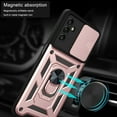 thumbnail image 2 of Feishell Compatible with Samsung Galaxy A13 5G Case with Sliding Camera Lens Cover and Ring Kickstand Heavy Duty Military Grade Protection Phone Shockproof Back Cover for Samsung A13 5G, Rosegld, 2 of 7