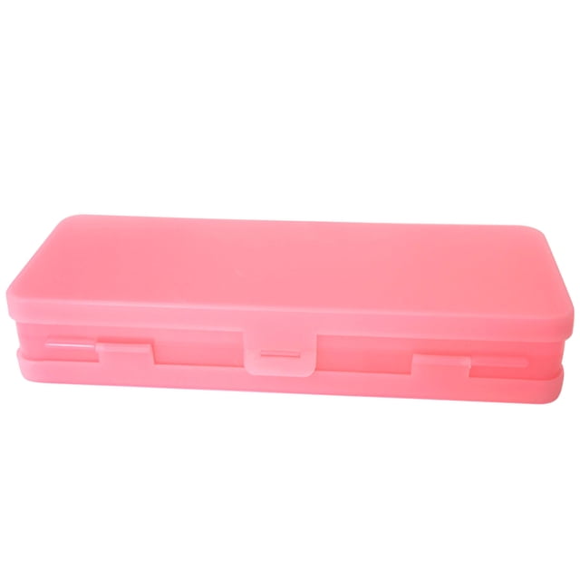 Estuche transparente esmerilado para lápices, estuche para lápices de doble capa, estuche multifuncional de plástico para lápices, papelería
