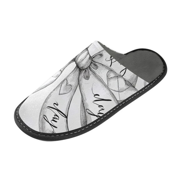IAUYY Memory Foam House Slippers Suitable for Both Men and Women. Comfortable, Anti-Slip Plush Flat-Bottomed Slippers The Best Holiday Gift Sketch