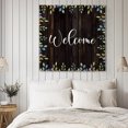 thumbnail image 2 of Welcome Leaf Wall Art Painting on Canvas, Pastoral Summer Botanical Wooden Brown Canvas Art Home Prints Wall Art Framed Modern Artwork for Living Room Bedroom Wall Decor 12x12in, 2 of 5
