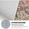 thumbnail image 4 of GLATTICE Runner Rug 2x8 Terracotta Vintage Floral Rug Boho Rug Runner Non-Slip Washable Kitchen Runner Soft Printed Retro Flower Carpet Runner for Bedroom Laundry Entryway, 4 of 8