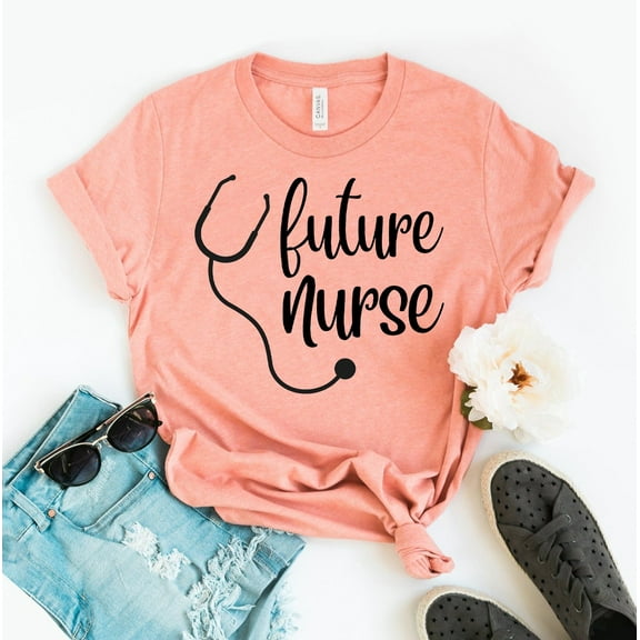 Future Nurse T-shirt Nursing Shirts Graduation Gift Student Top Women's Rn Tshirt Stethoscope Tee Appreciation Shirt