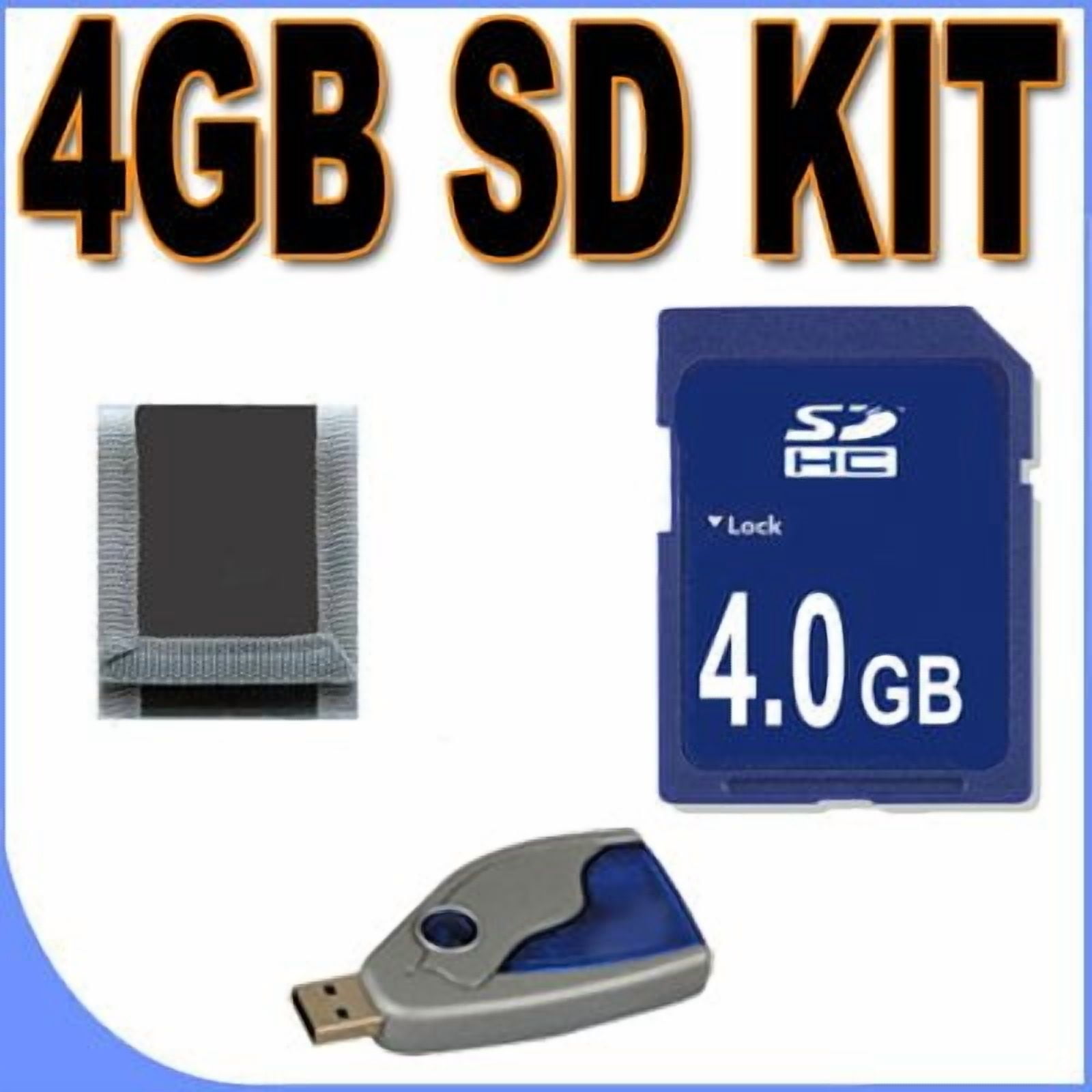 4GB SD/HC Secure Digital Memory Card + USB SD Card Reader for Creative Zen/Other SD Compatible MP3 Players - Accessory
