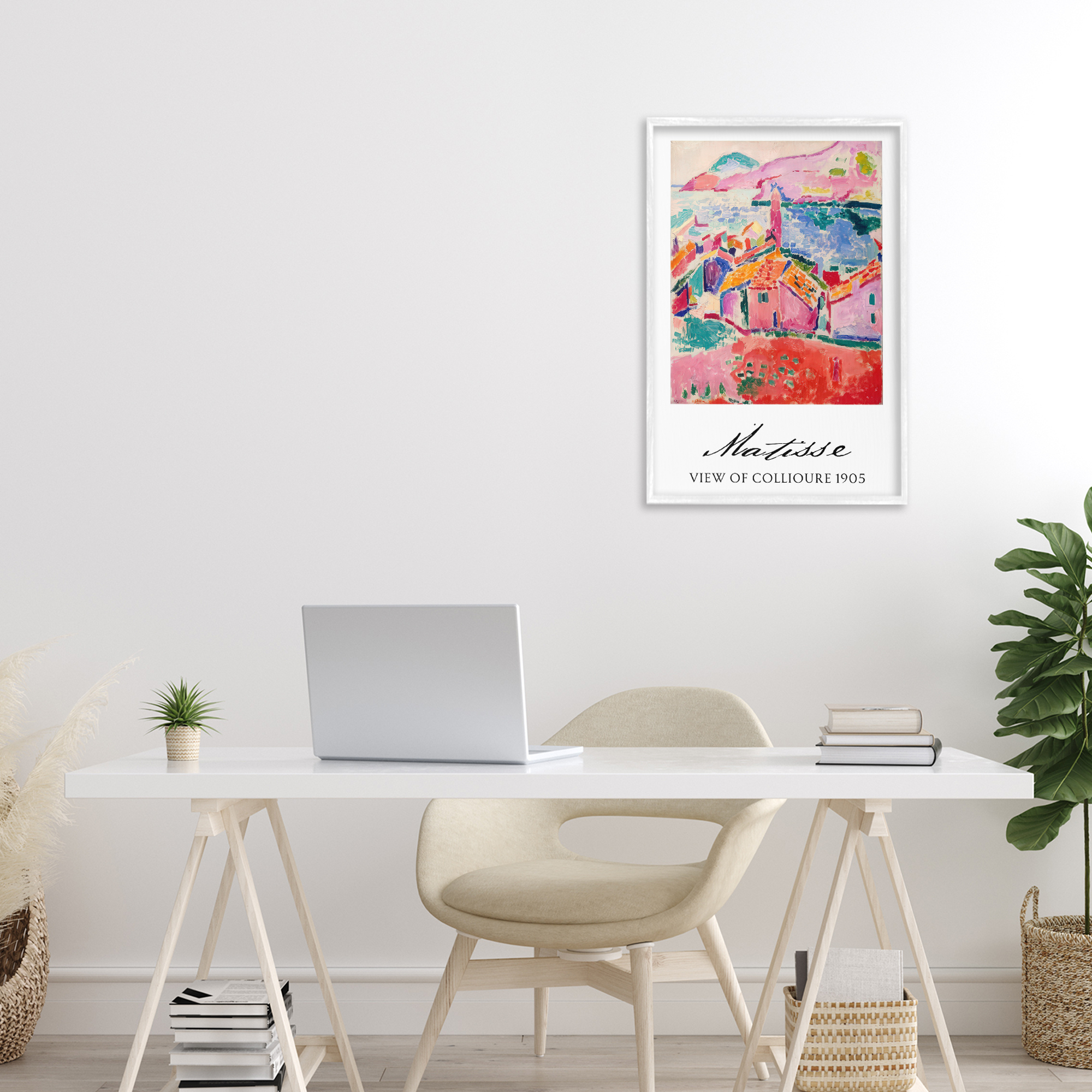 View Of Collioure White Framed Giclee Art, design by Vintage Hustle