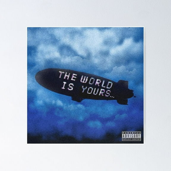 Poster The World Is Yours - No Framed, Vintage Wall Art, Trendy Retro Print, Positive Quote Poster, Room Decor, Wall Art, 8x12