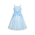 thumbnail image 3 of Flower Girls Dress Blue White Lace Wedding Party Bridesmaid 6 Years, 3 of 6