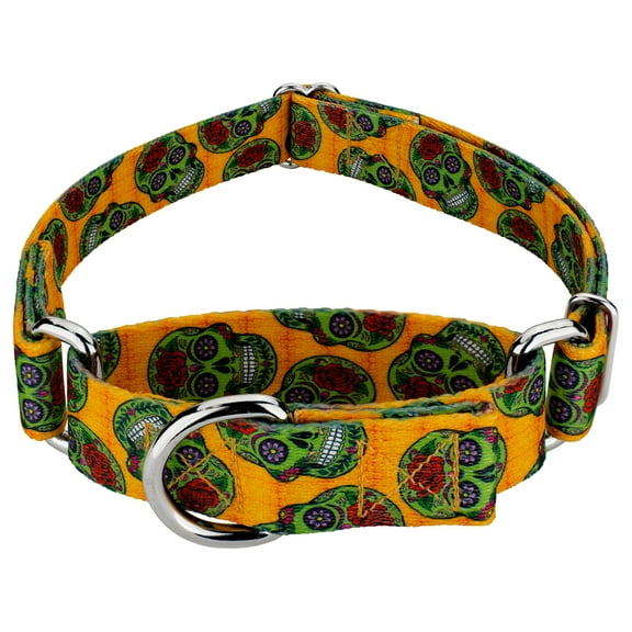 Country Brook Petz® Sugar Skulls Martingale Dog Collar, Small