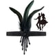 thumbnail image 1 of Diadema de Plumas, Diadema de Plumas Negras Accesorio Vintage Año 20, Diadema Charleston Mujer 1920 con Decoración de Cristal Negro 2pcs, 1 of 4