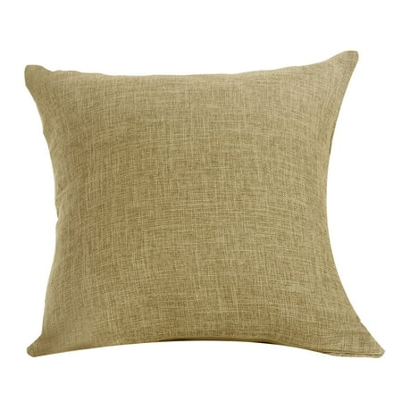 - Decorative Throw Cushion Cover Pillow for House Hotel Sofa 18 x 18 Inch Khaki