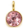 thumbnail image 4 of Qarigey Cuentas de aleación de diamantes de imitación de piedra natal joyería DIY favorece colgante cumpleaños rosado 10Conjunto, 4 of 6