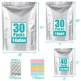 thumbnail image 2 of Bolsas Mylar para almacenamiento de alimentos, 100 unidades, con absorbentes de oxígeno y etiquetas, 2 of 8