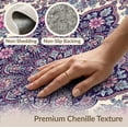 thumbnail image 6 of ODIKA 8'x10' Boho Tone Inspired Plum Magenta Pink Maximalist Purple Flowing Dynamic Washable Area Rug None for King Size Bedroom Under Bed, Master Suite, Non-Shedding, Easy Care, 6 of 7