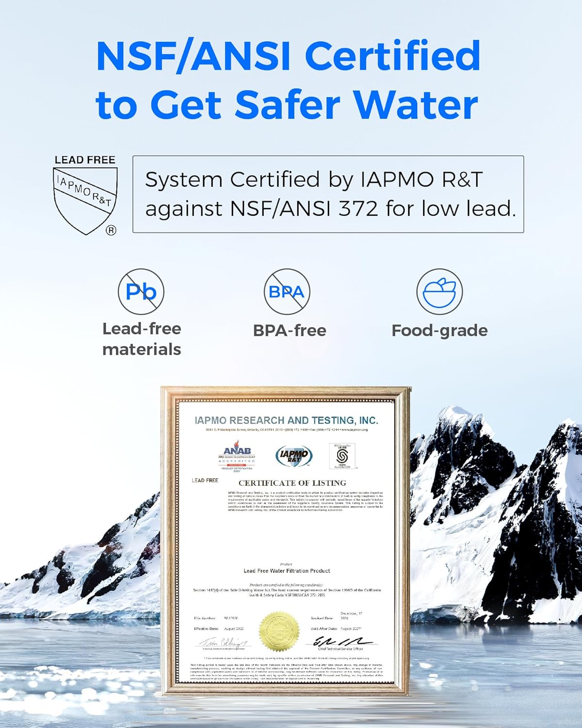 Restored [Alkaline] Waterdrop Water Filter for Sink Faucet, Filter Life Reminder, 320 Gallon, 1 Filter (Refurbished)